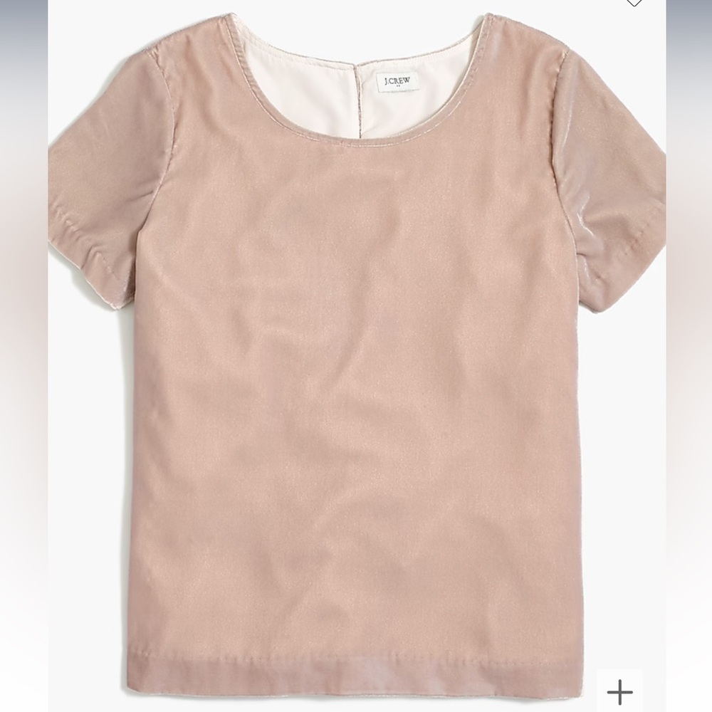 J Crew Velvet Tee NWT